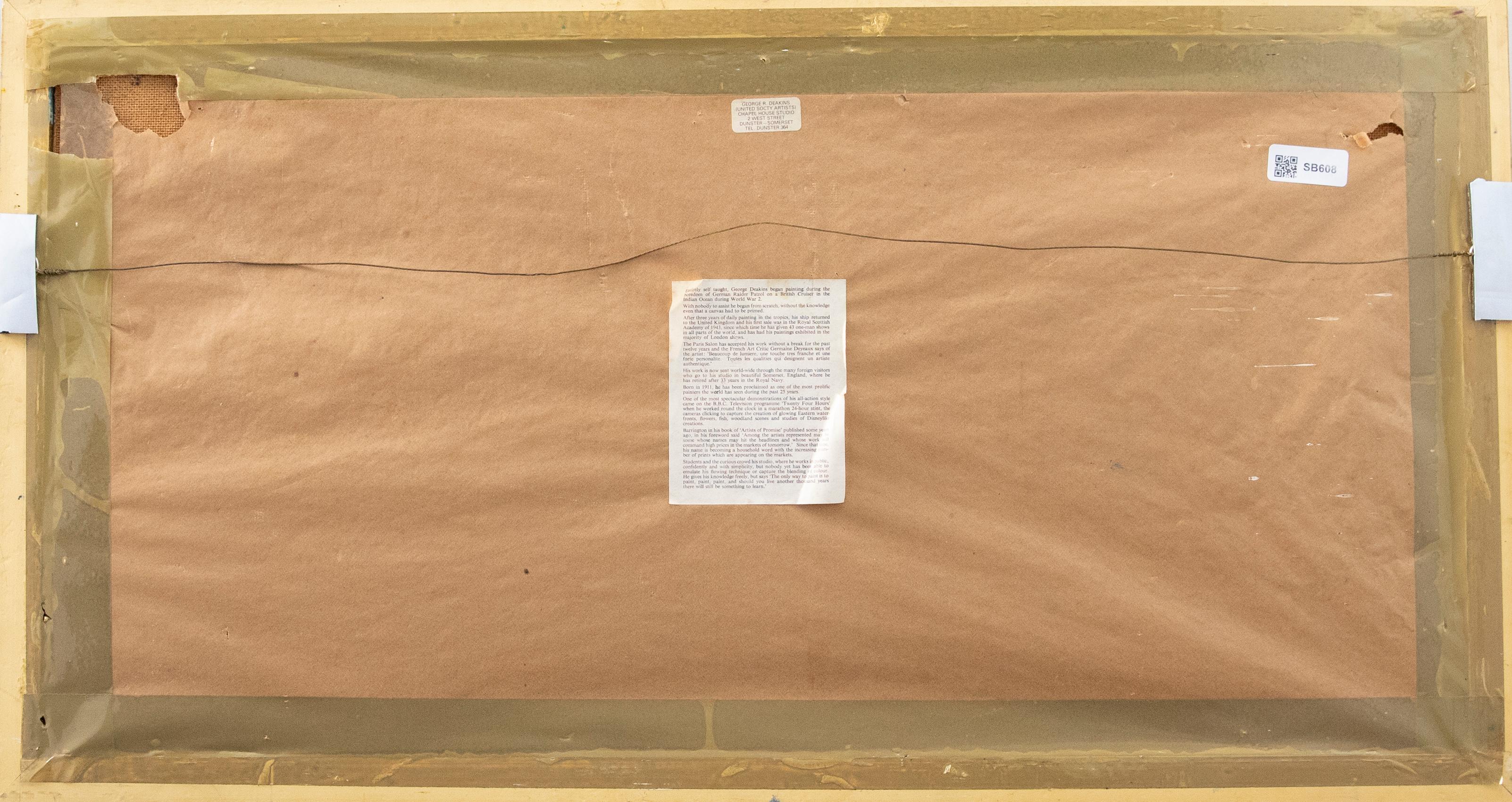 George Richard Deakins (1911-1982) - Huile encadrée du 20e siècle, grand navire en mer 1