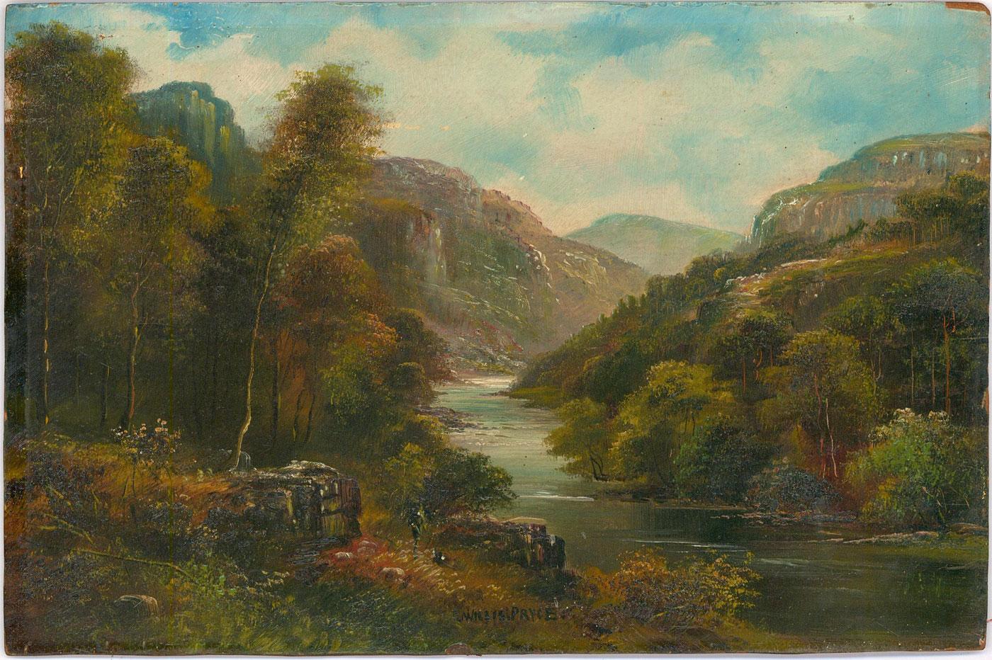 George Willis-Pryce (1866-1949)  - Olio dell'inizio del XX secolo, Valle di Dovedale - Painting di Unknown
