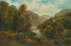 George Willis-Pryce (1866-1949)  - Olio dell'inizio del XX secolo, Valle di Dovedale