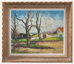 Vintage Georges Doublet (1911-1997) - 20th Century Oil, French Farmhouse