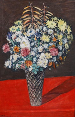 Georges Eugene Delhomme (1904-1989) - Olio del 1976, Bouquet di margherite