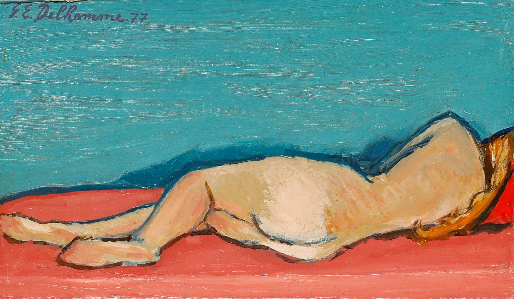 Georges Eugene Delhomme (1904-1989) - 20th Century Oil, A Quiet Moment II - Painting by Unknown