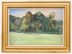 Georges Eugene Delhomme (1904-1989) - Olio del XX secolo, Tramonto a Bry-sur-Marne