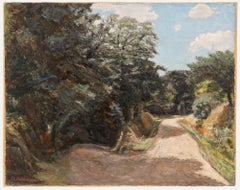 Georges Eugene Delhomme (1904-1989) - 20. Jahrhundert Öl, Der versunkene Pfad, Ablon