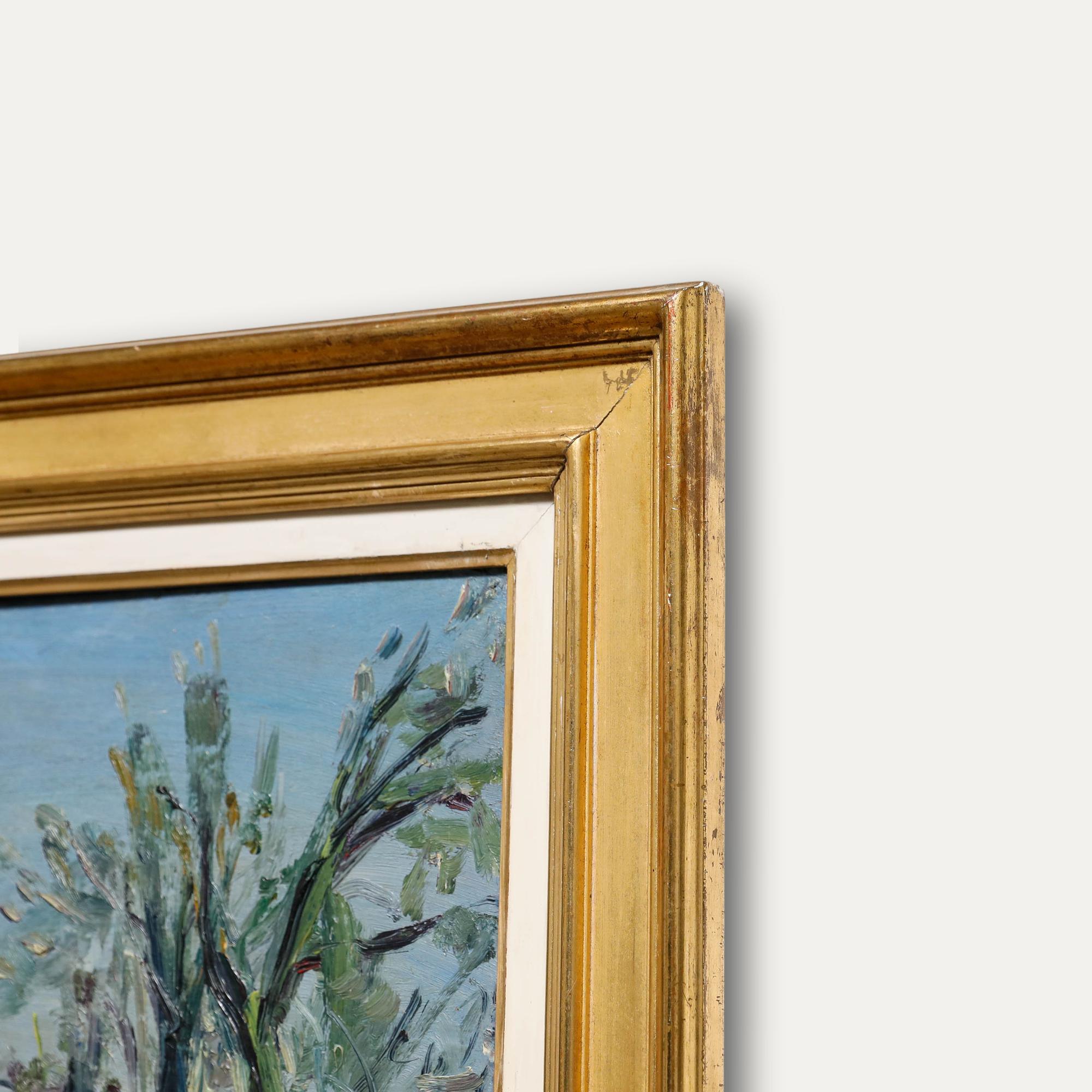 Georges Eugene Delhomme (1904-1989) - Milieu du XXe siècle Huile, Nogent-sur-Marne en vente 1