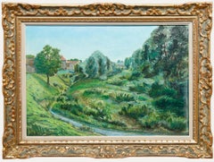 Georges Eugene Delhomme (1904-1989) - Mitte 20. Jahrhundert Öl, Fluss Marne