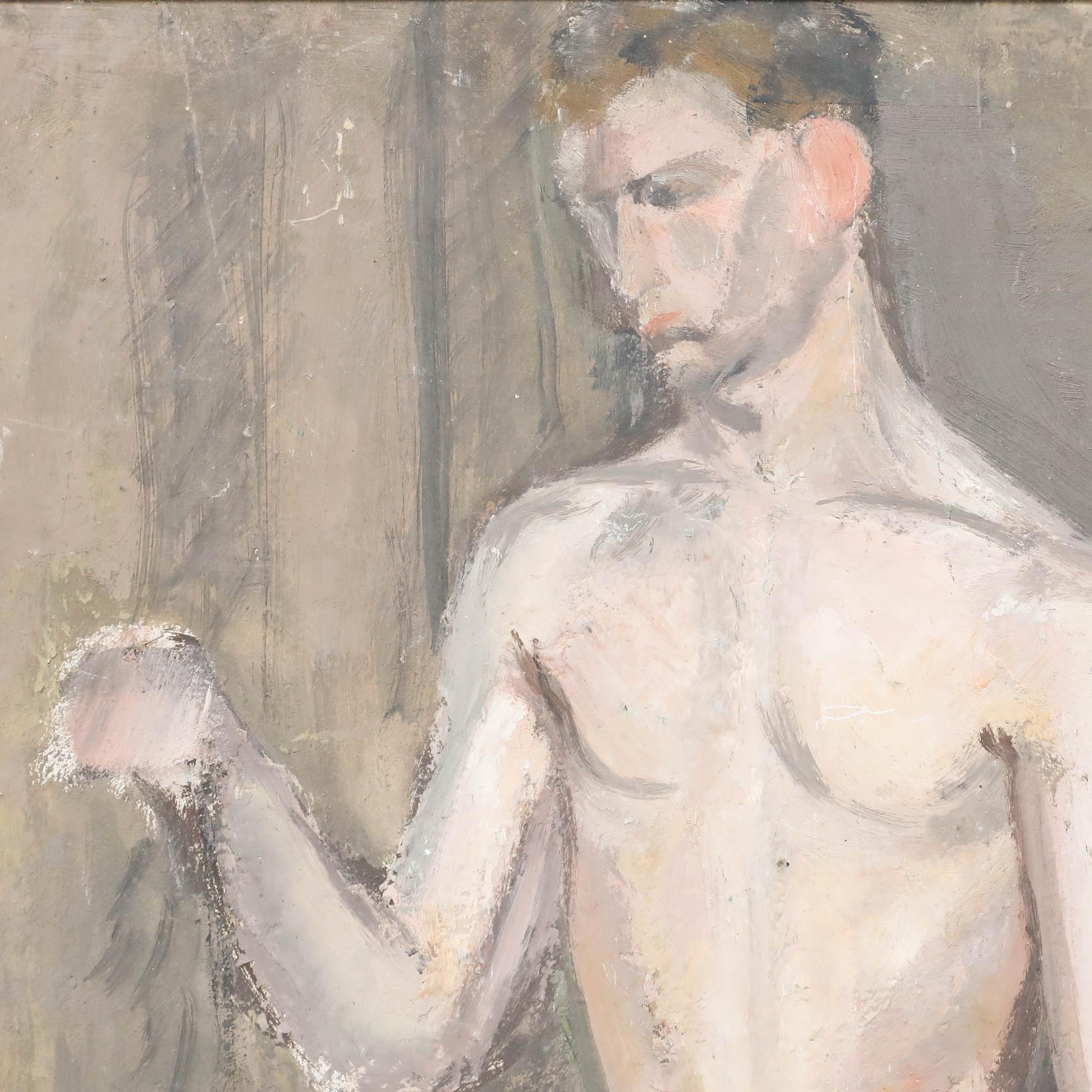 Une délicieuse étude de vie de l'artiste Georges Eugène Delhomme (1904-1989). Signé et inscrit au verso. Bien présenté dans un cadre en bois. A bord.