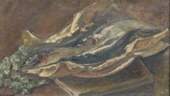 Georges Eugene Delhomme (1904-1989) - Mid 20th Century Oil, Study of The Catch