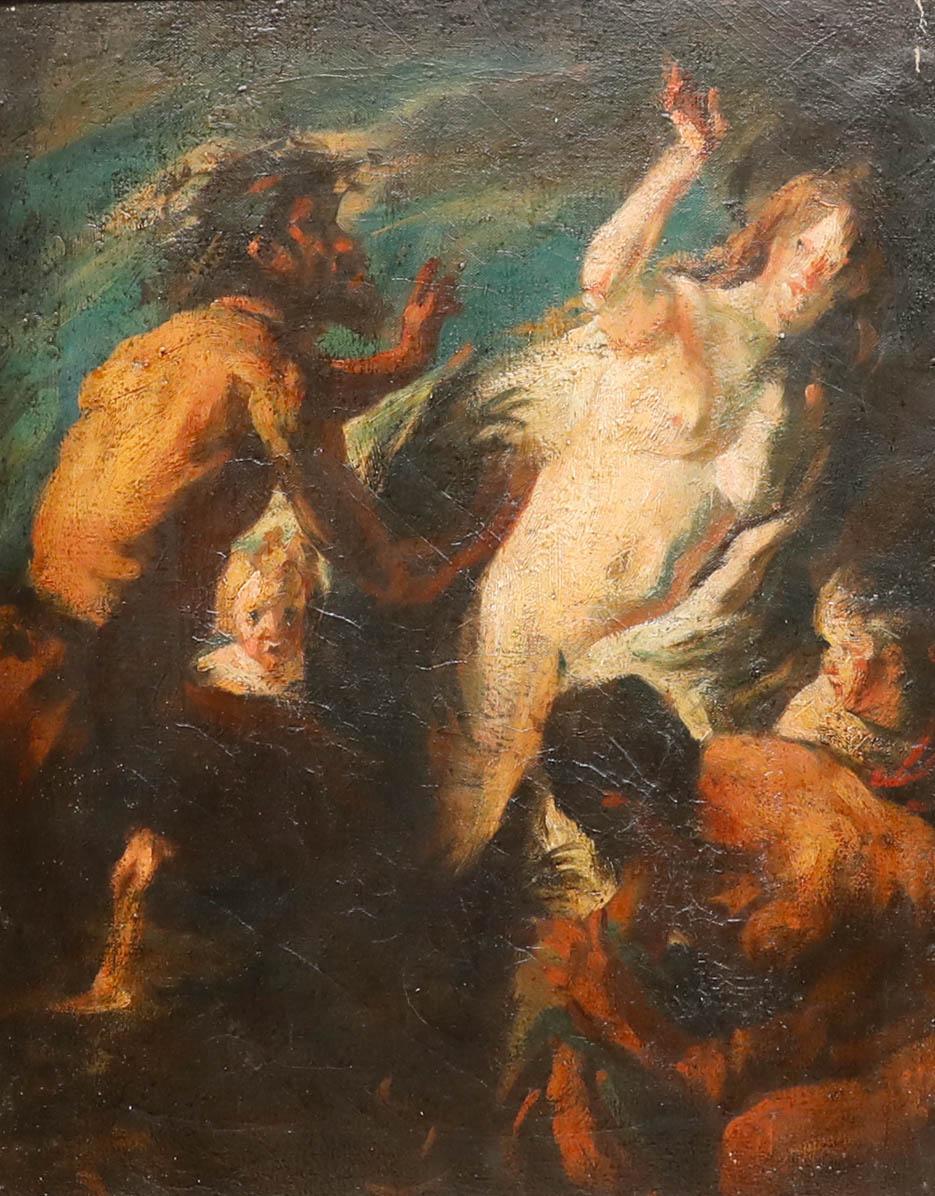Georges Higuet (1892-1958) d'après Jacob Jordaens - Huile, scène mythologique - Painting de Unknown