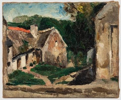 Georges Pacouil (1903-1996) - 1920 Huile, Les Stables