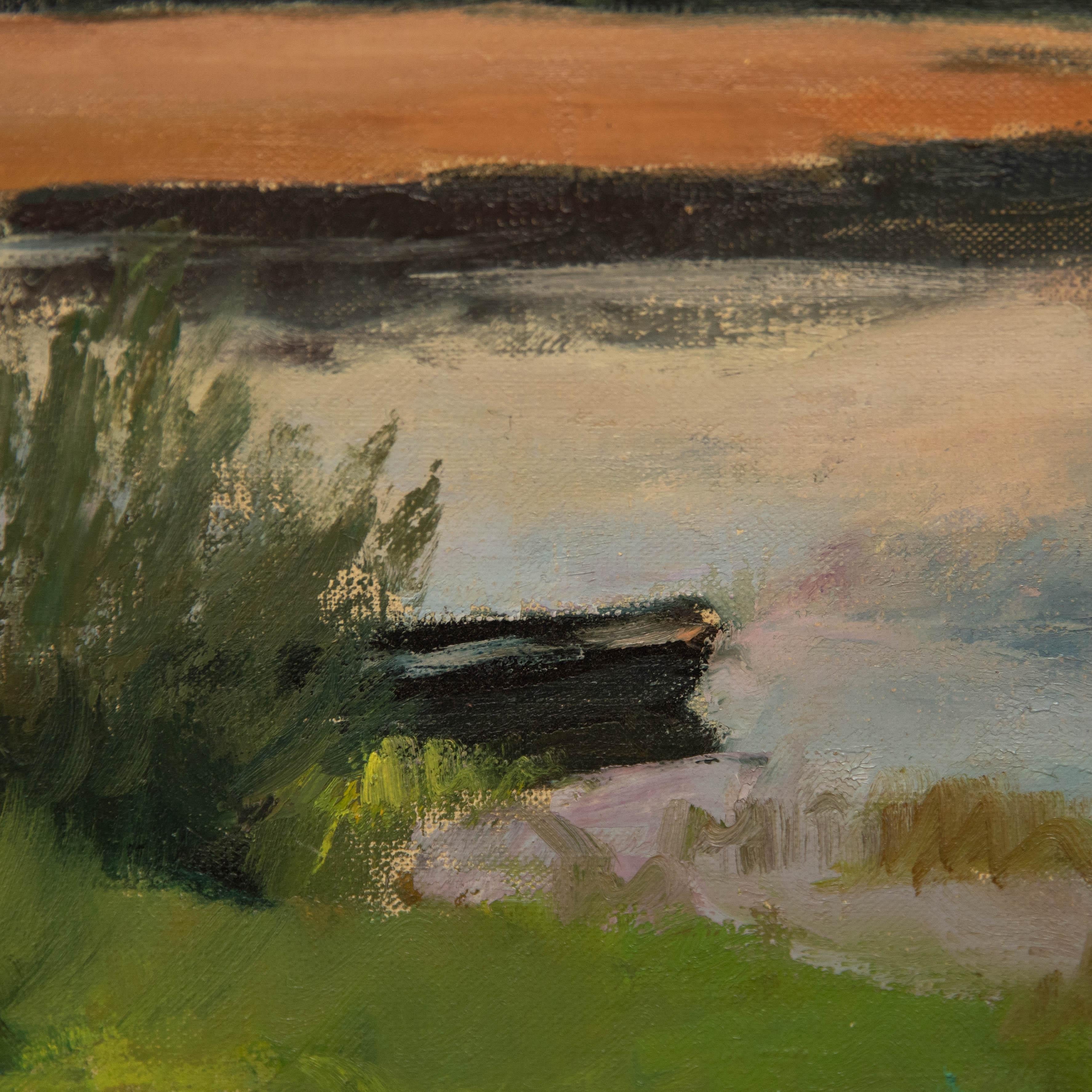 Georges Pacouil (1903-1996) - 1950 Oil, Lake at Treves For Sale 2