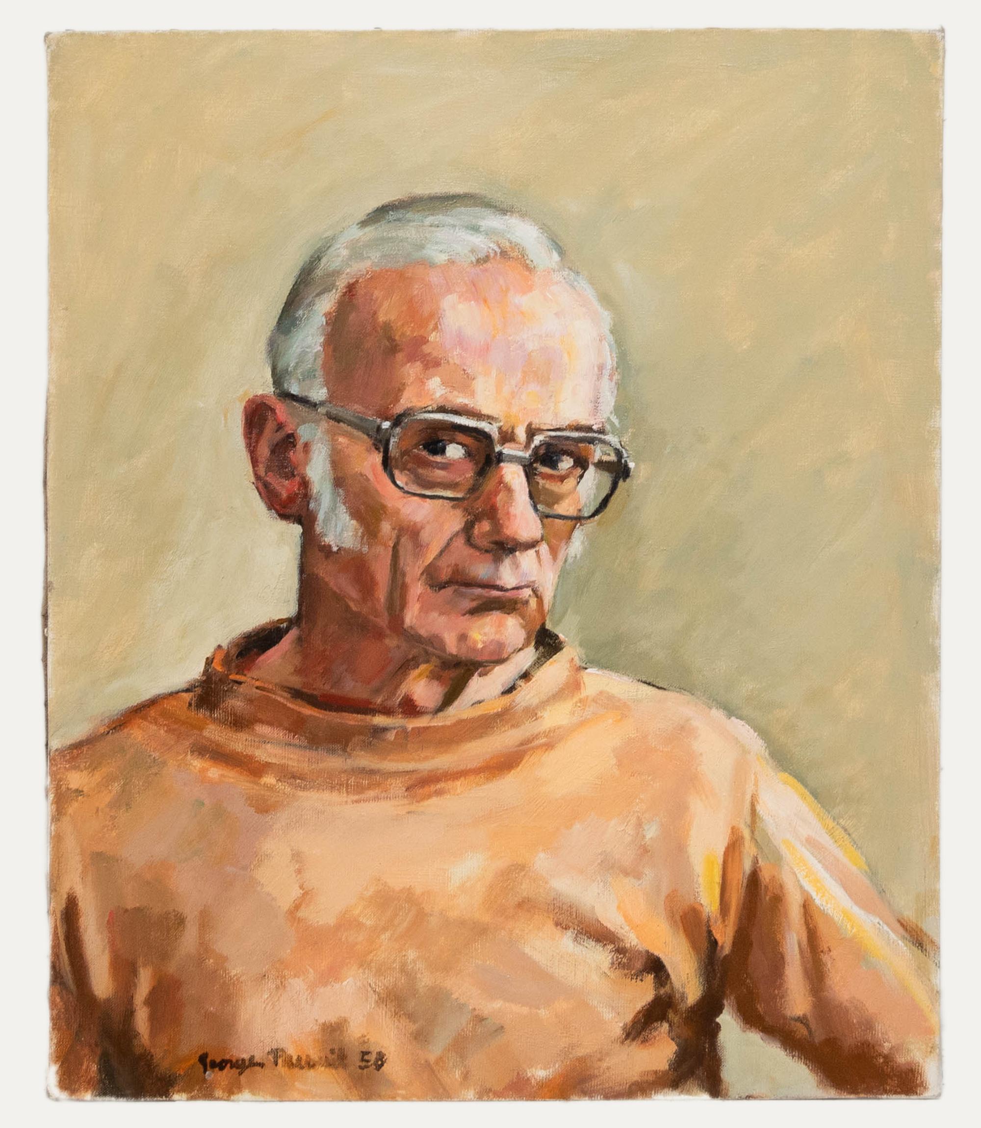 Georges Pacouil (1903-1996) - 1958 Olio, Self-Portrait - Painting di Unknown