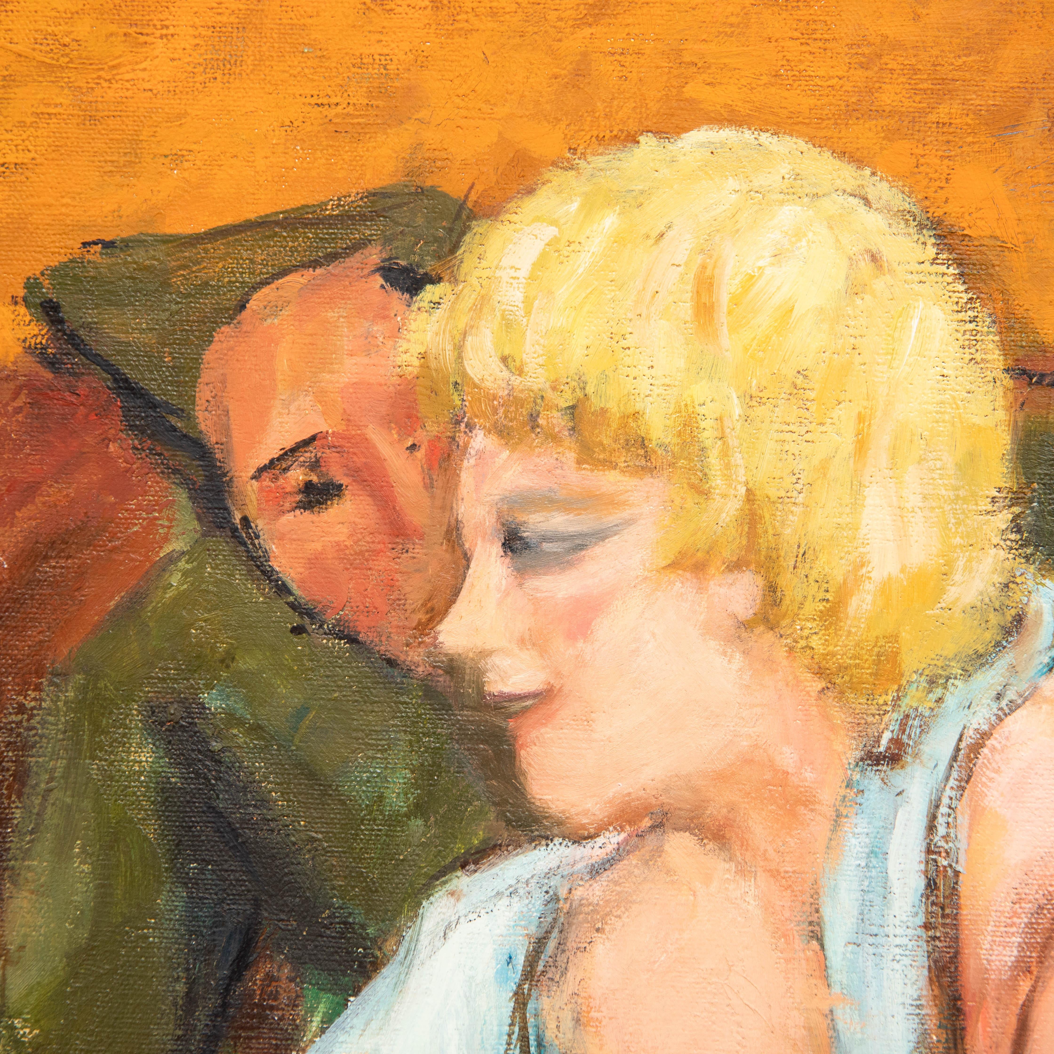 Georges Pacouil (1903-1996) - 20. Jahrhundert Öl, Les soldats s'amusent im Angebot 1