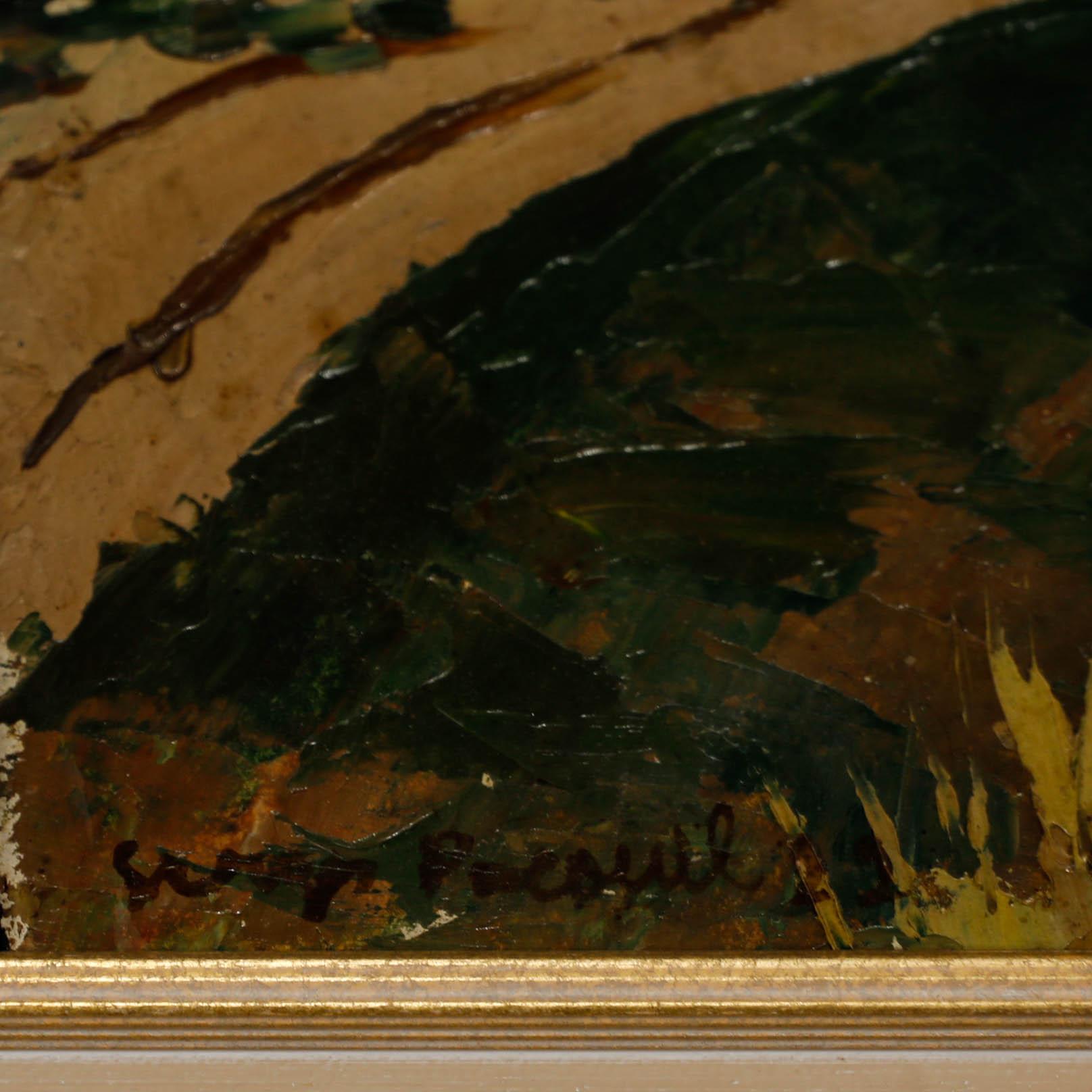Georges Pacouil (1903-1996) - 20e siècle - Huile, guirlandes d'algues en vente 1
