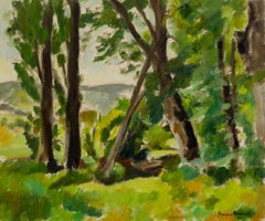 Georges Pacouil (1903-1996) - Olio della metà del 20° secolo, Nella copertura degli alberi