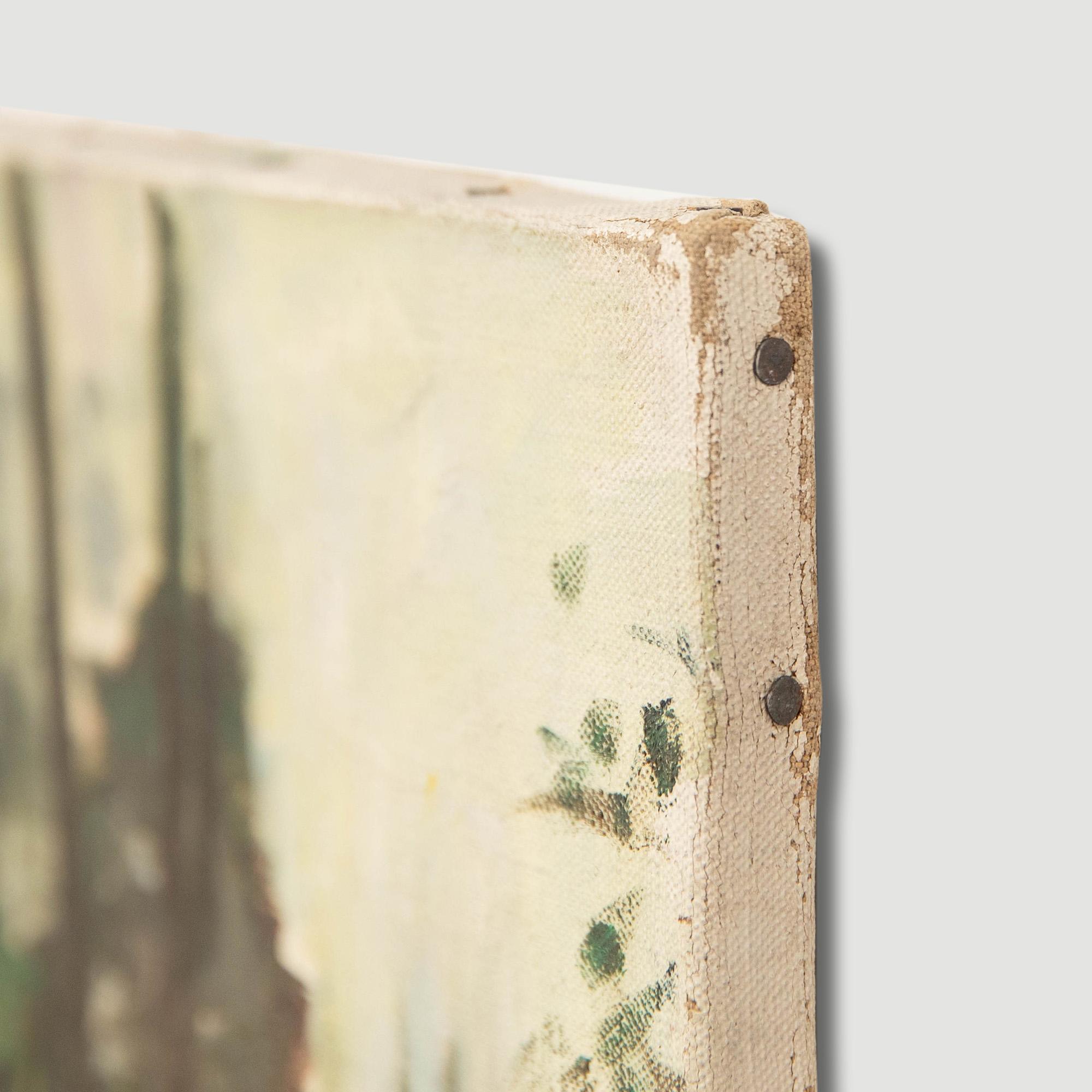 Landscape in oil. Signed to the lower left. On canvas on stretchers.