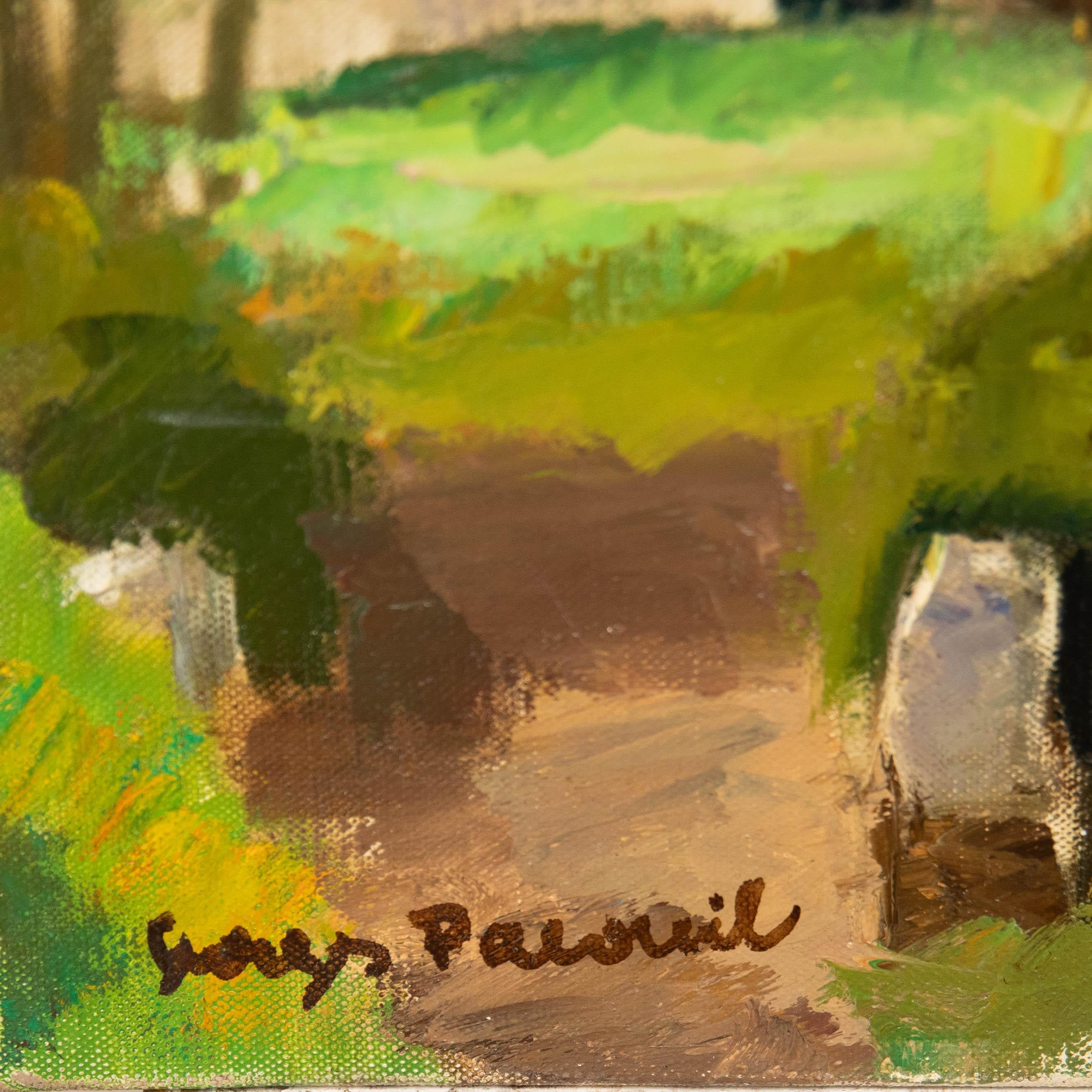 Georges Pacouil (1903-1996) - Mid 20th Century Oil, Montfort l'Amaury For Sale 1
