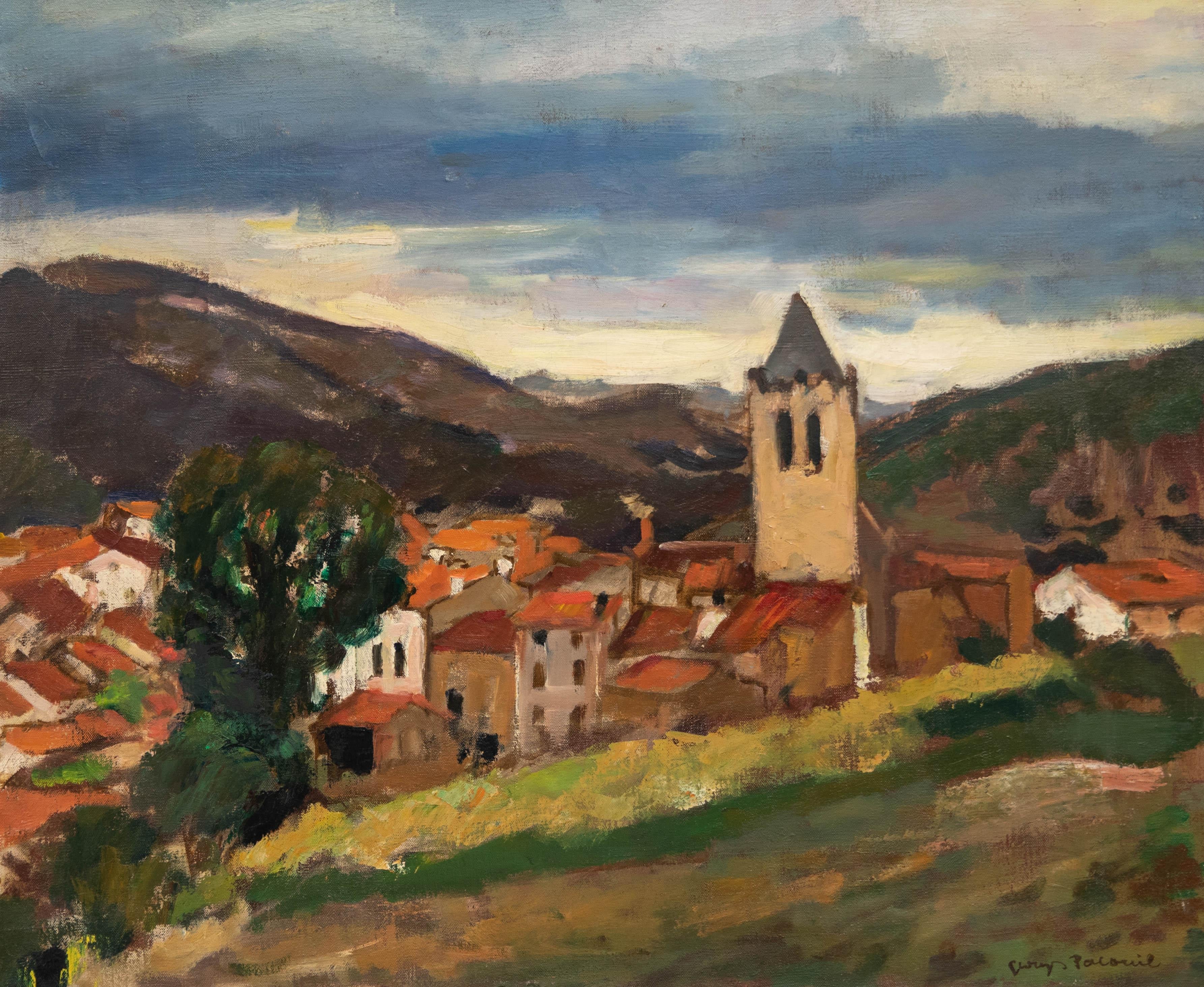 Georges Pacouil (1903-1996) - Mid 20th Century Oil, Oms, France - Painting by Unknown