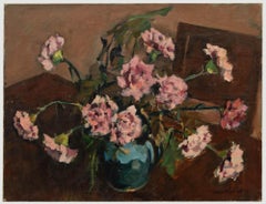 Georges Pacouil (1903-1996) - Mid 20th Century Oil, Vase of Carnations