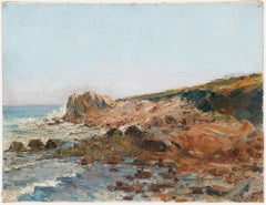 Georges Simonet - French Mid 20th Century Oil, Pointe de Moguériec, Finistère