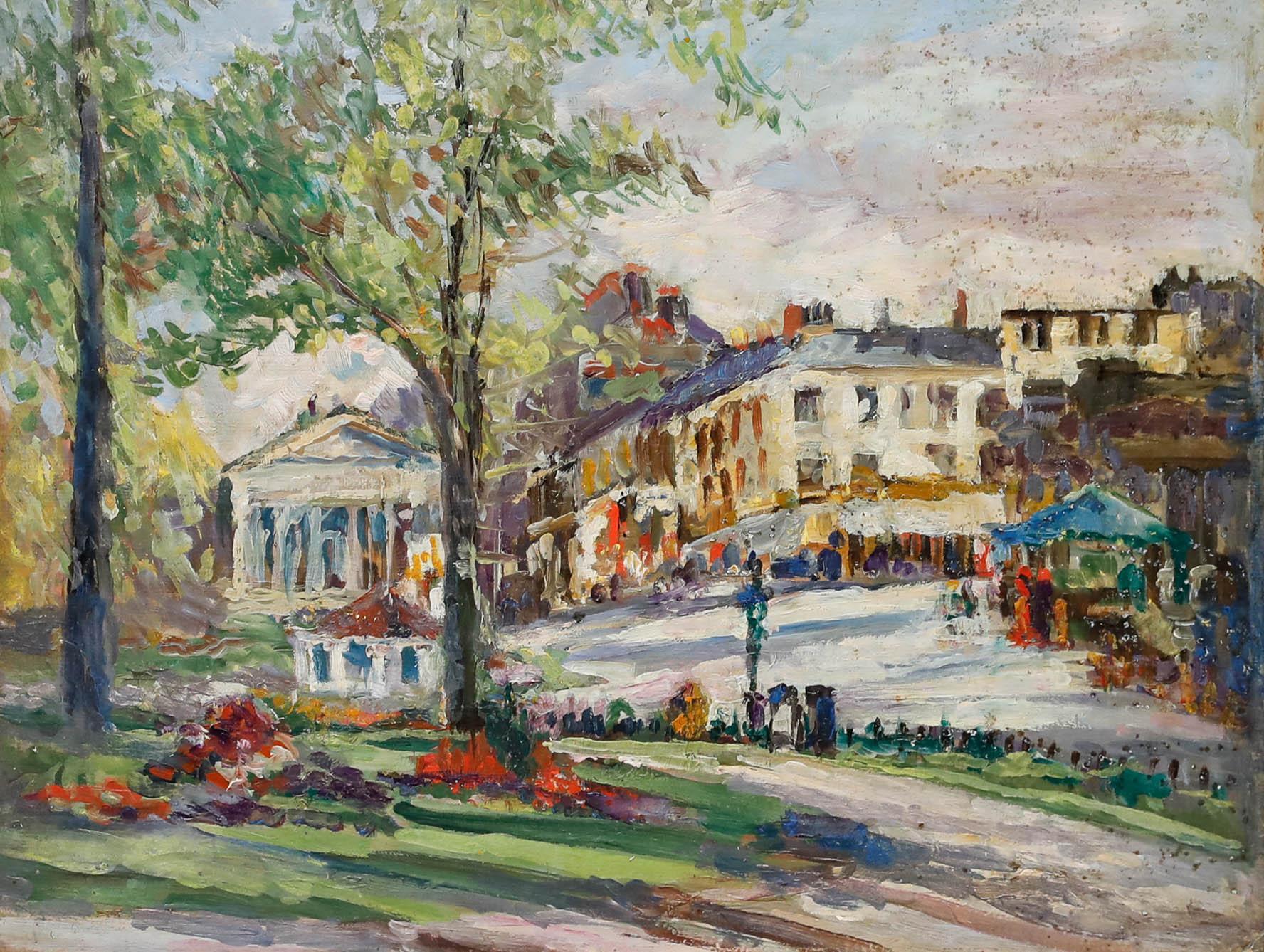 Georgina Anderson (1867-1951) – Ölgemälde, Sommer in der Stadt, frühes 20. Jahrhundert – Painting von Unknown