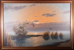 Gerard Brouwer (geb. 1938) – Zeitgenössisches Ölgemälde, See am Slotermeer