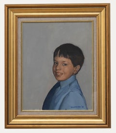 Gerard De Rose (1918-1987) - 1985 Oil, Portrait of A School Boy