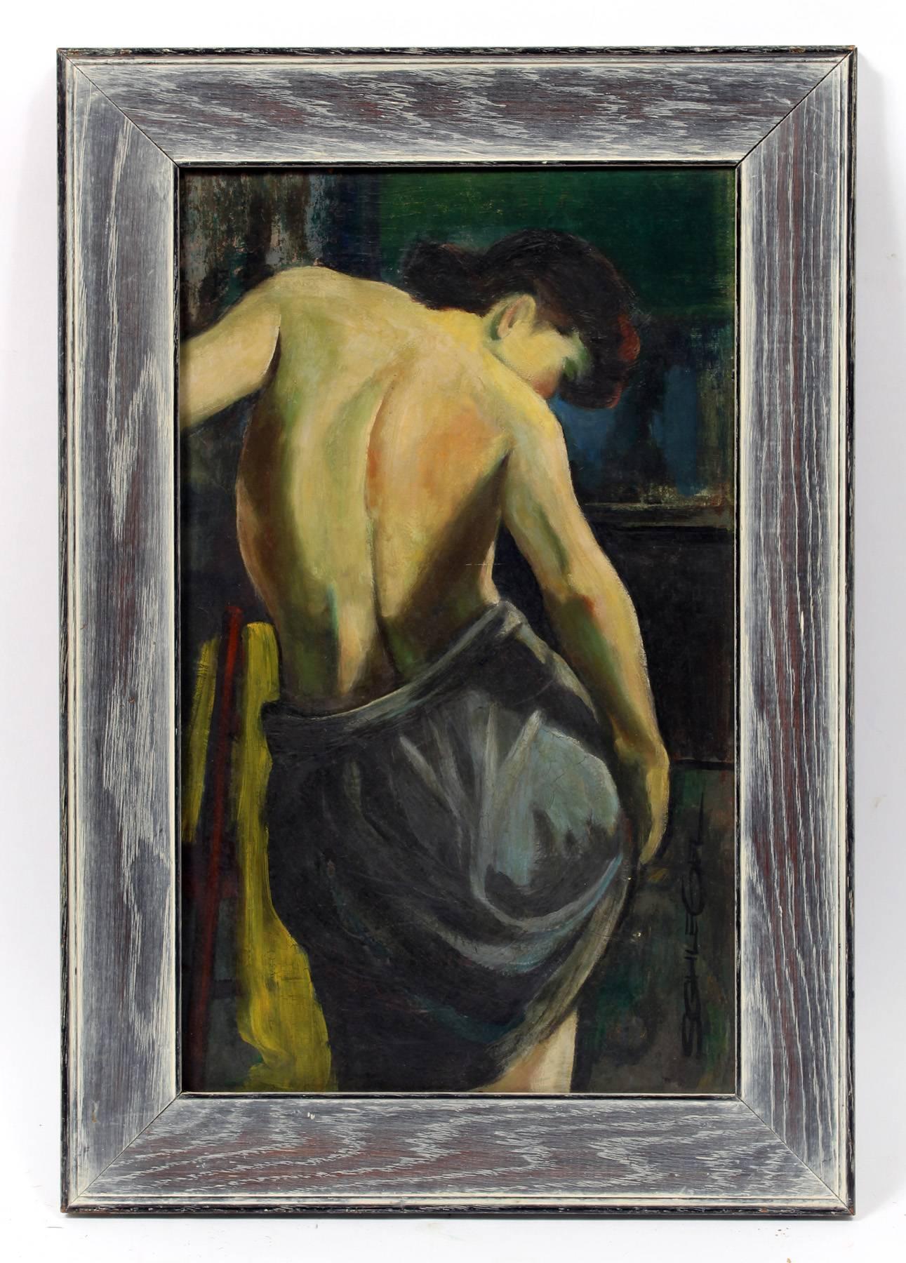 Unknown Nude Painting - German Expressionist Portrait of a Woman