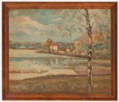 German Impressionist Mid 20th Century Oil - Silver Birch in Sunlight
