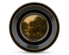 Antique German Miniature of Boat Outing
