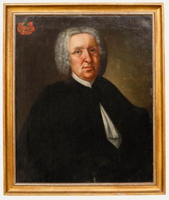 German School 18th Century Oil - Portrait of Johann Leonhard Bahnmayer