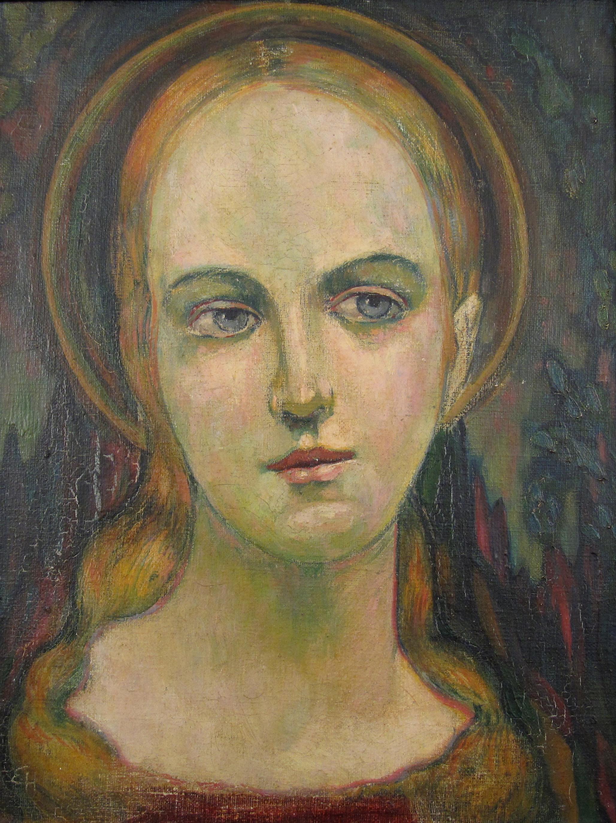 female saint painting