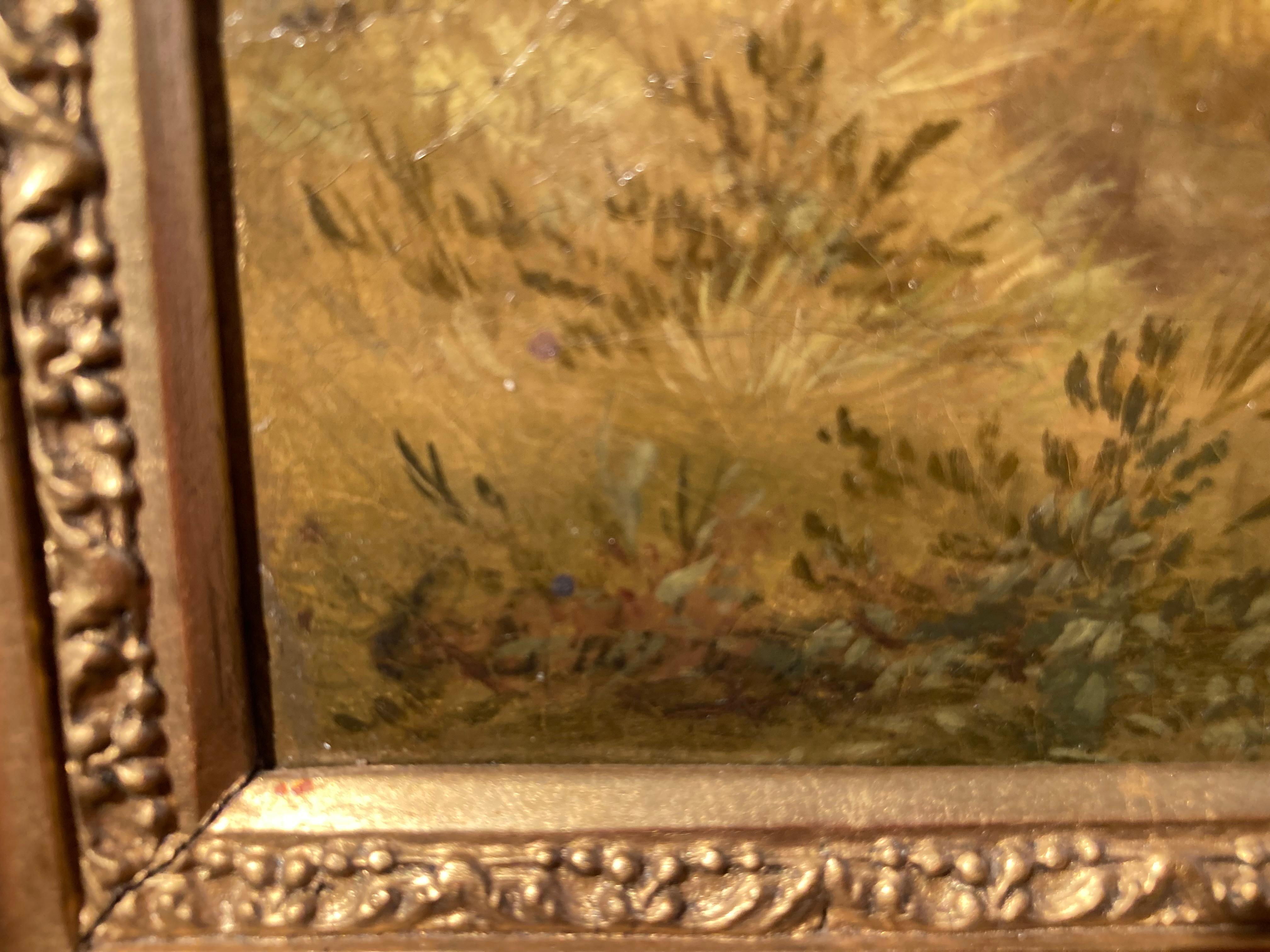 German School o Escuela Suiza, Siglo XIX, Escena de caza, Cazador con perros, Liebres, Pintura
firmado indistintamente.
Fina y detallada escena pintada de una cacería con perros, un cazador y liebres. El cuadro procede de una Colección Privada de
