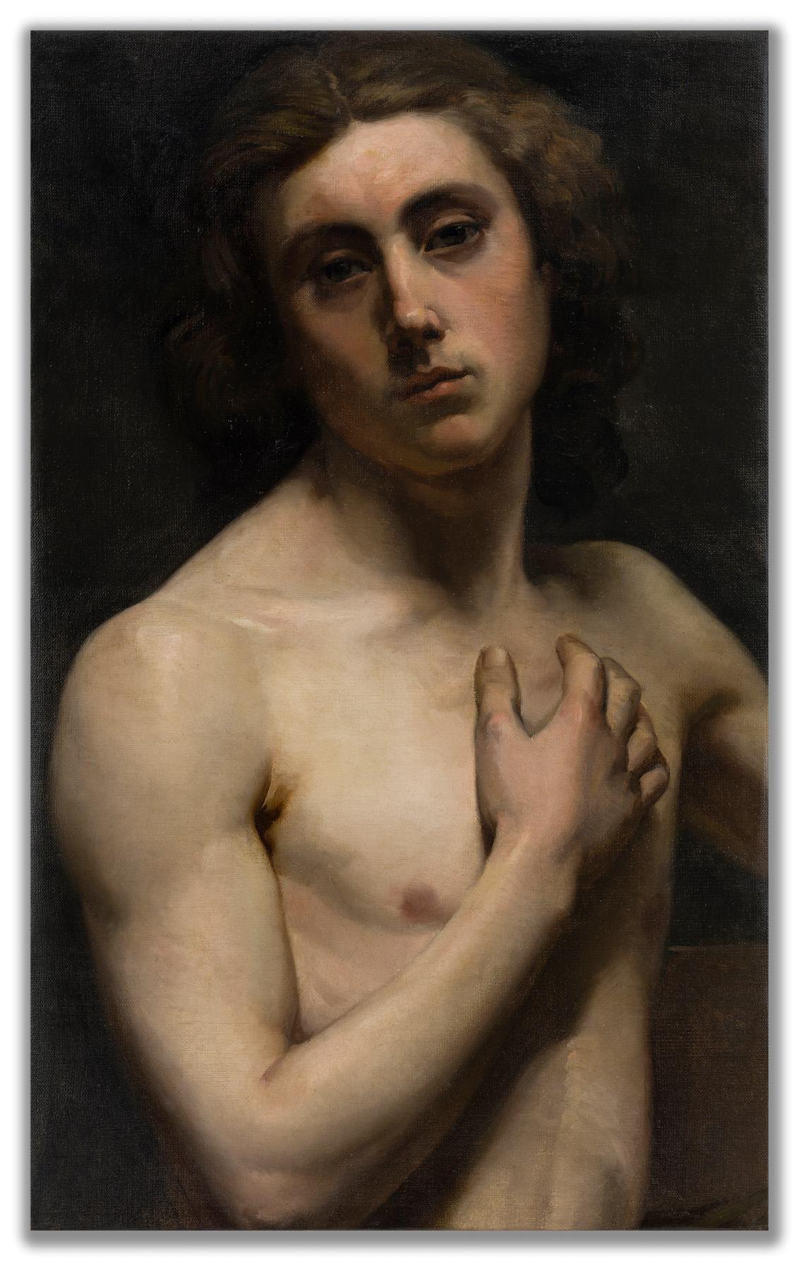 German School, Figure Study - Painting by Unknown
