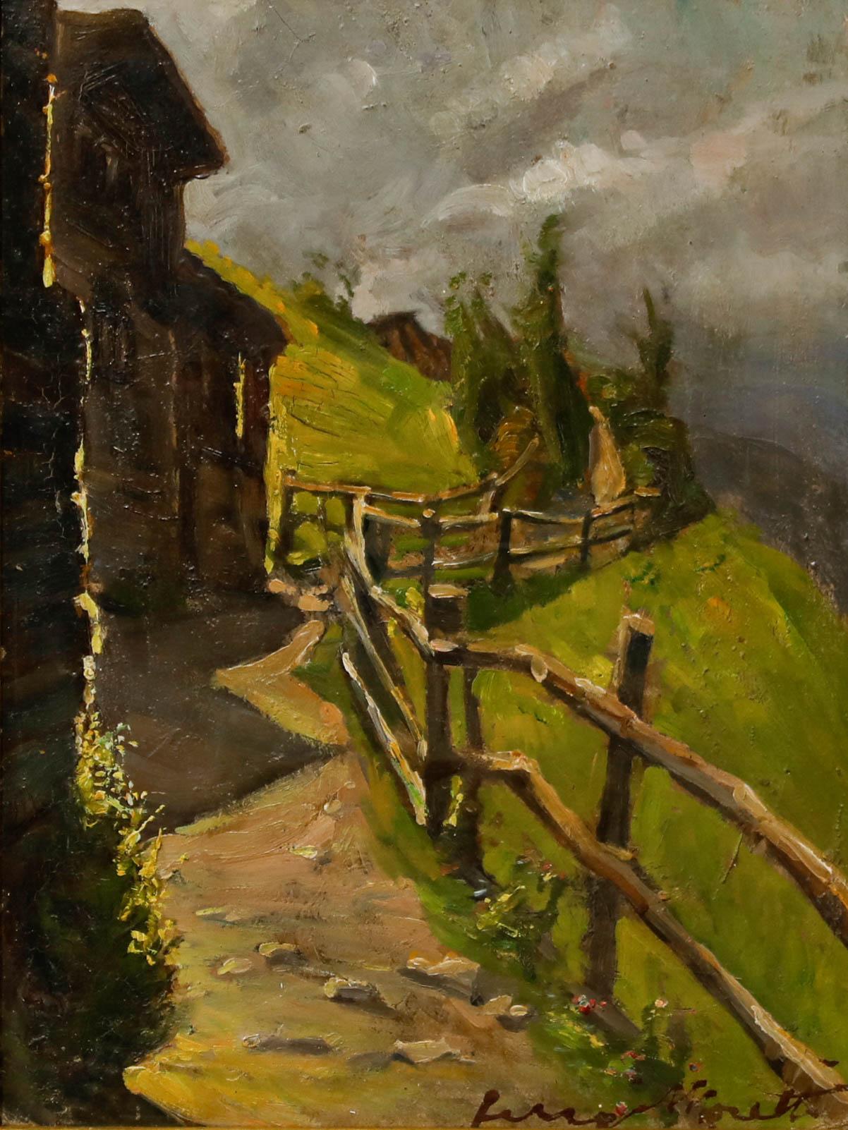 German School Mediados del Siglo XX Óleo - Camino del Chalet - Painting de Unknown