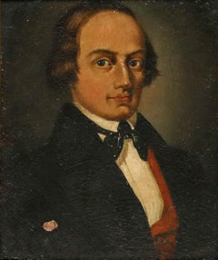German School Miniature - 19th Century Oil, Isambard Kingdom Brunel
