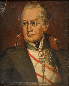 German School Miniature - 19th Century Oil, Joseph Radetzky von Radetz
