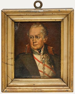German School Miniature - 19th Century Oil, Joseph Radetzky von Radetz