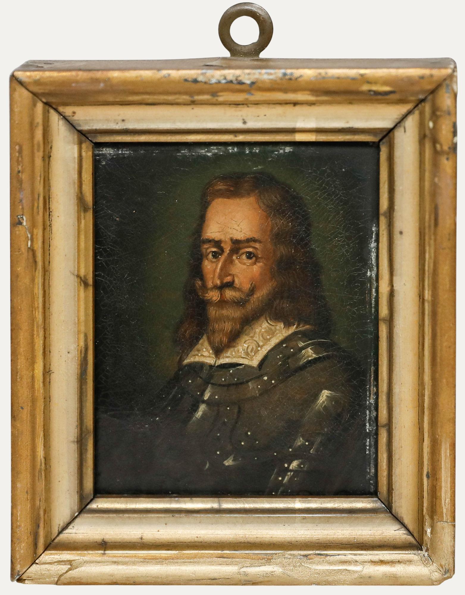 Portrait Painting de Unknown - Miniatura de la German School - Óleo del siglo XIX, Maximiliano I, Elector de Baviera