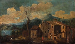 German School Village Landscape Scene