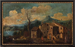German School Village Landscape Scene