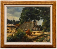 Gerrit Bakker  - Huile du 20e siècle, Ferme de Veluwe