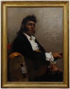 Giacomo Moretti (1939) - 20th Century Oil, Portrait of Santiago Torres