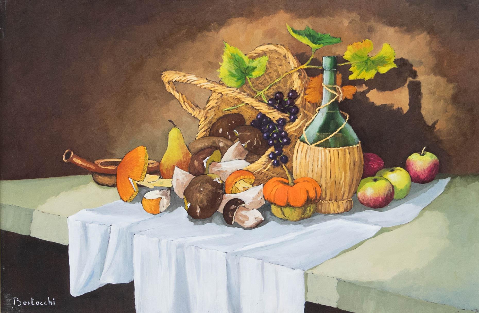 Giancarlo Bertocchi (nato nel 1940) - Olio del XX secolo, Bounty d'autunno - Painting di Unknown