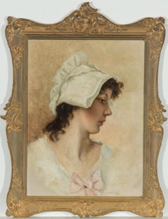 Gilt Framed Late 19th Century Oil - Portrait of a Young Woman