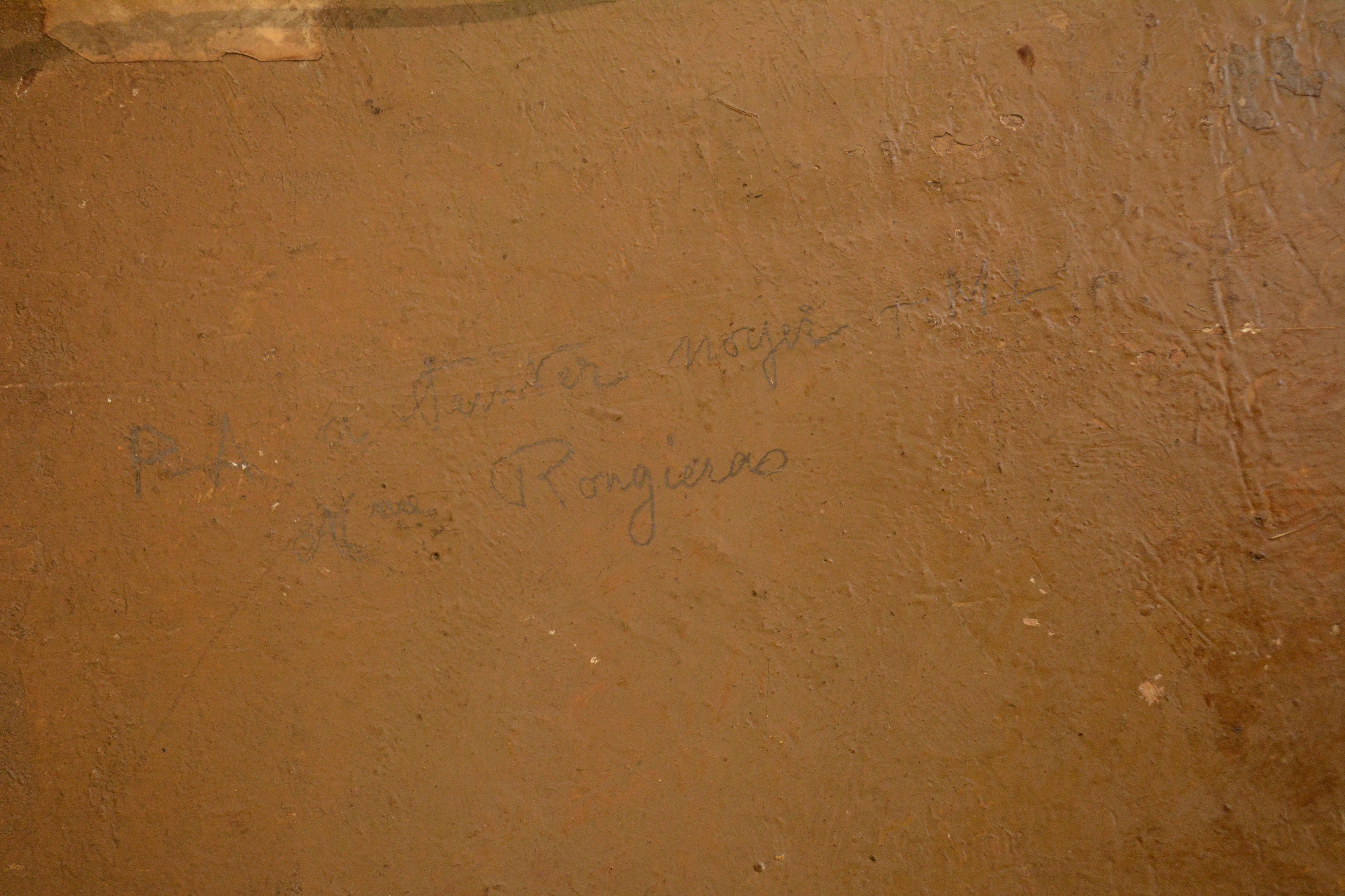 This beautiful French painting is a mystery, in that despite its very high quality I can’t discover anything about the painter. Is the signature “Pongue?” The first name is given as well, but to me it is indecipherable. Do some research and maybe