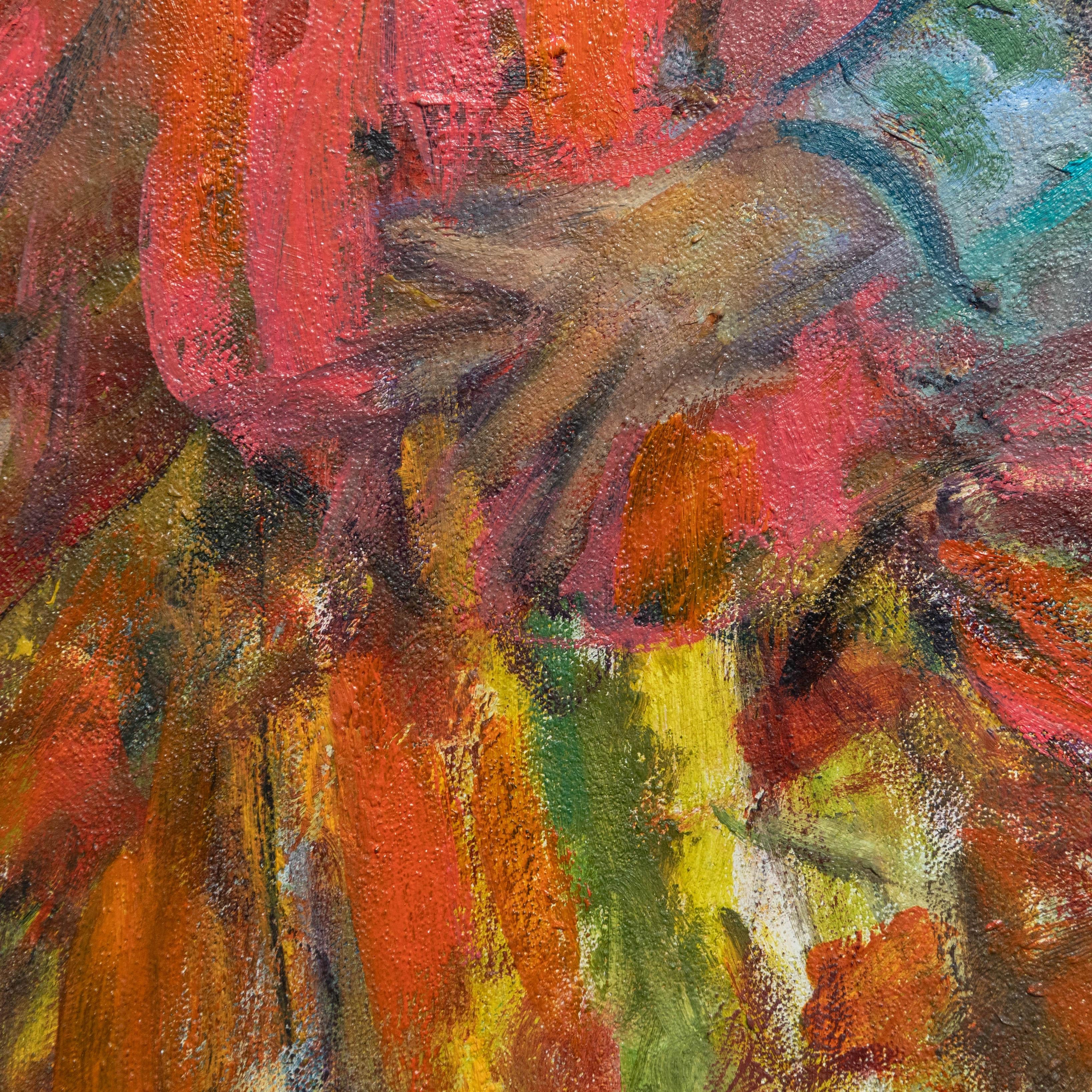 William Williams (nato nel 1940) - Olio del XX secolo, La danza 1