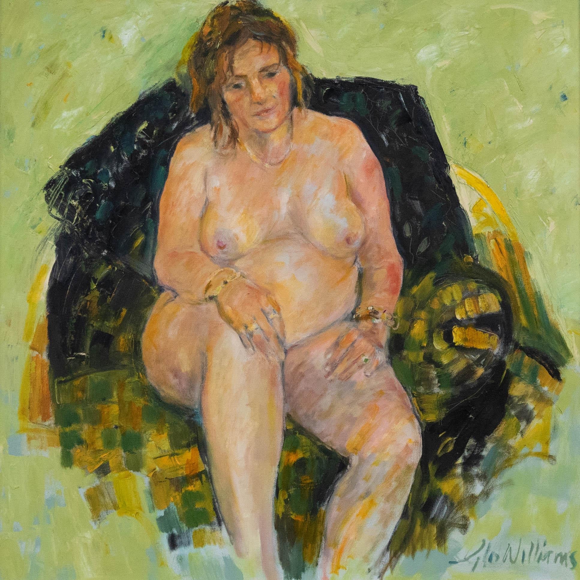 Glo Williams (b.1940) - Contemporary Oil, Female Nude Study - Painting by Unknown