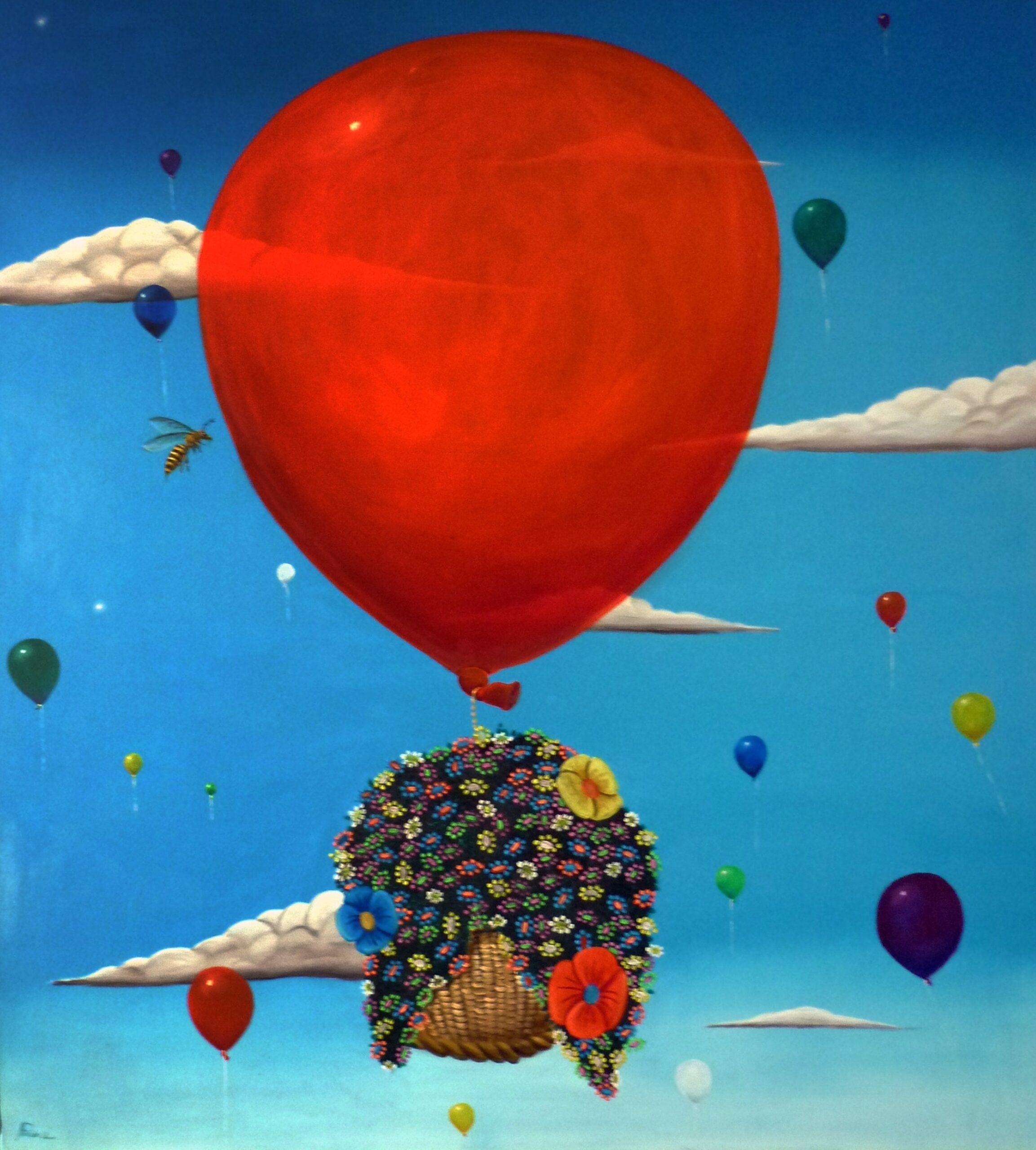 Globos by Alejandro Pinzón - Painting by Unknown