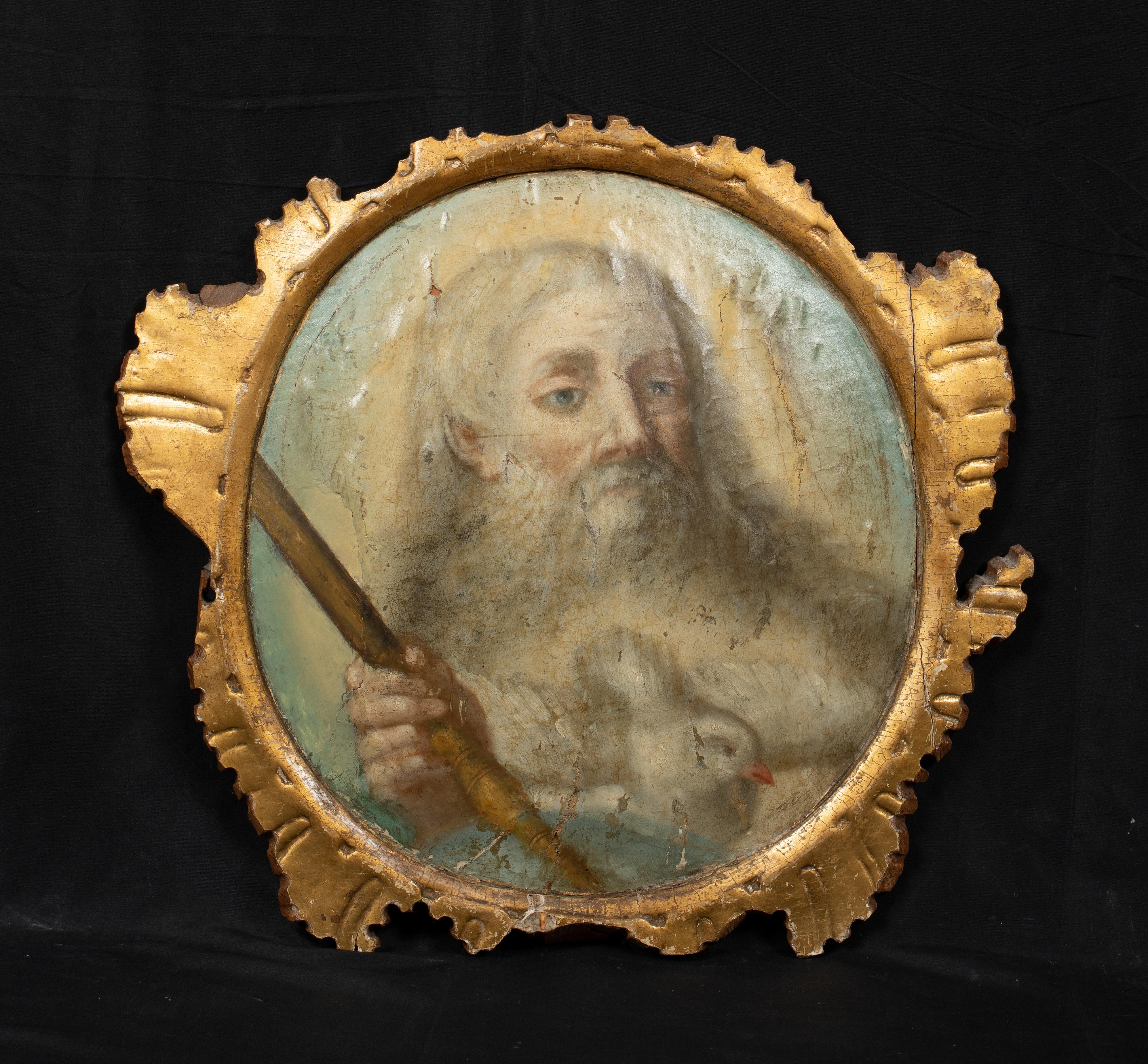 Unknown Portrait Painting - God, The Father, 16th/17th Century 